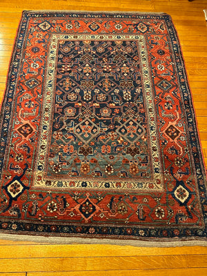 4'7" X 6' Antique Koliyai Tribal Rug