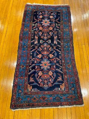 7' X 4'1" Antique Kurdish Kolyai Long Rug