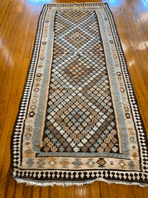 9'1" X 3'7" Antique Kurdish Zarand Kilim