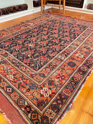 4'5" X 5'10" Antique Persian Afshar Rug