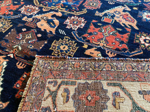 6'2" X 5'1" Antique Persian Afshar Tribal Rug