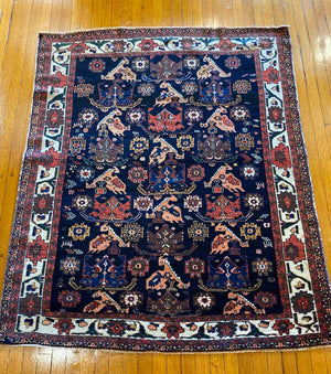 6'2" X 5'1" Antique Persian Afshar Tribal Rug