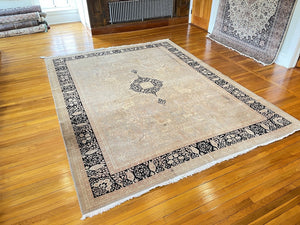 9' X 11'7 Antique Persian Hunting Scene Area Rug