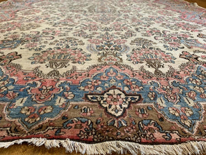 8'8" X 11'11" Antique Persian Kerman Carpet