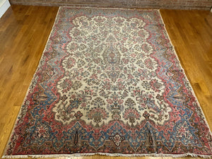 8'8" X 11'11" Antique Persian Kerman Carpet