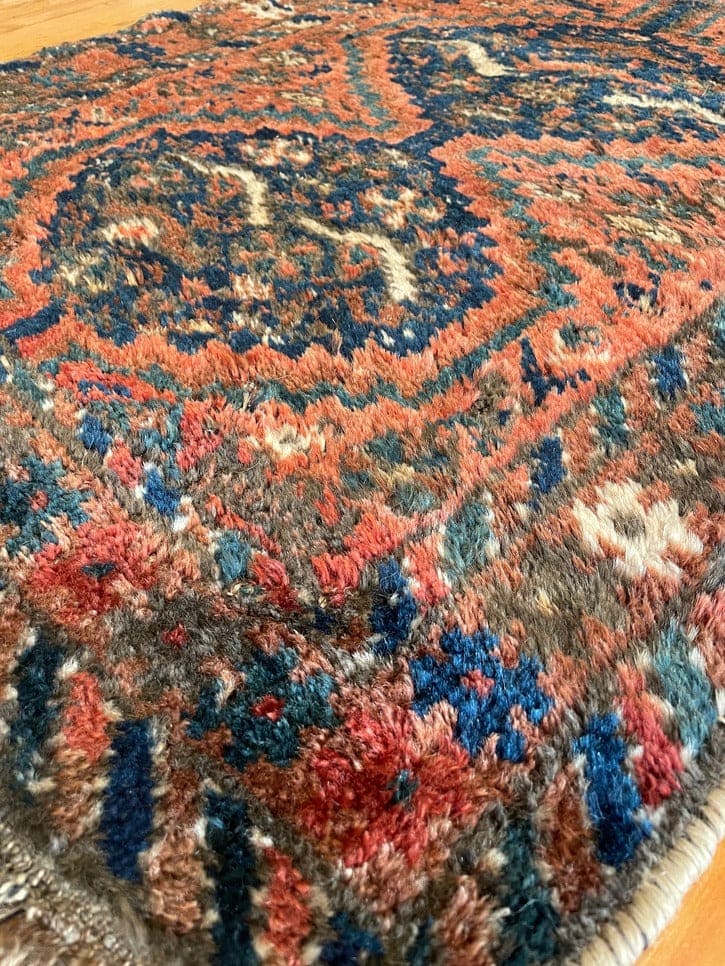 2'7" X 3'5" Antique Persian Khamseh Rug