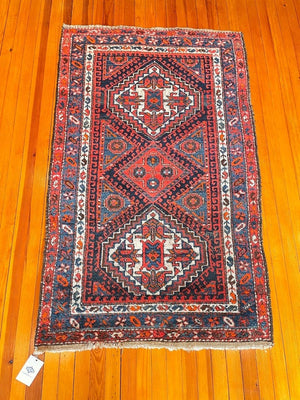 3'6" X 5'8" Antique Persian Kurdish Rug [SH-272]