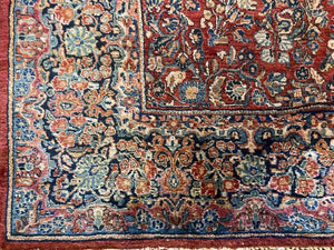 11'8" X 8'8" Antique Persian Sarouk Carpet