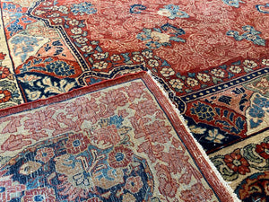 11'7" X 8'7" Antique Persian Sarouk Carpet