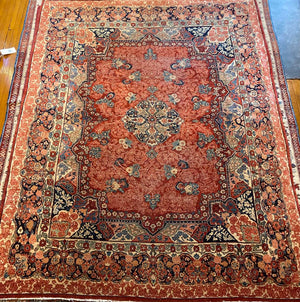 11'7" X 8'7" Antique Persian Sarouk Carpet