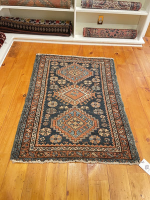 Antique Persian Veramin Small Rug