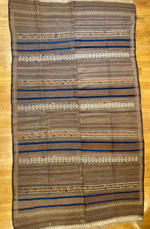 6'2" X 10'4" Antique Quali-E-Neu Afghanistan Dowry Kilim