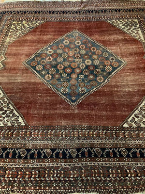 11’4” X 9’10” Antique Quashqi Boteh Main Rug