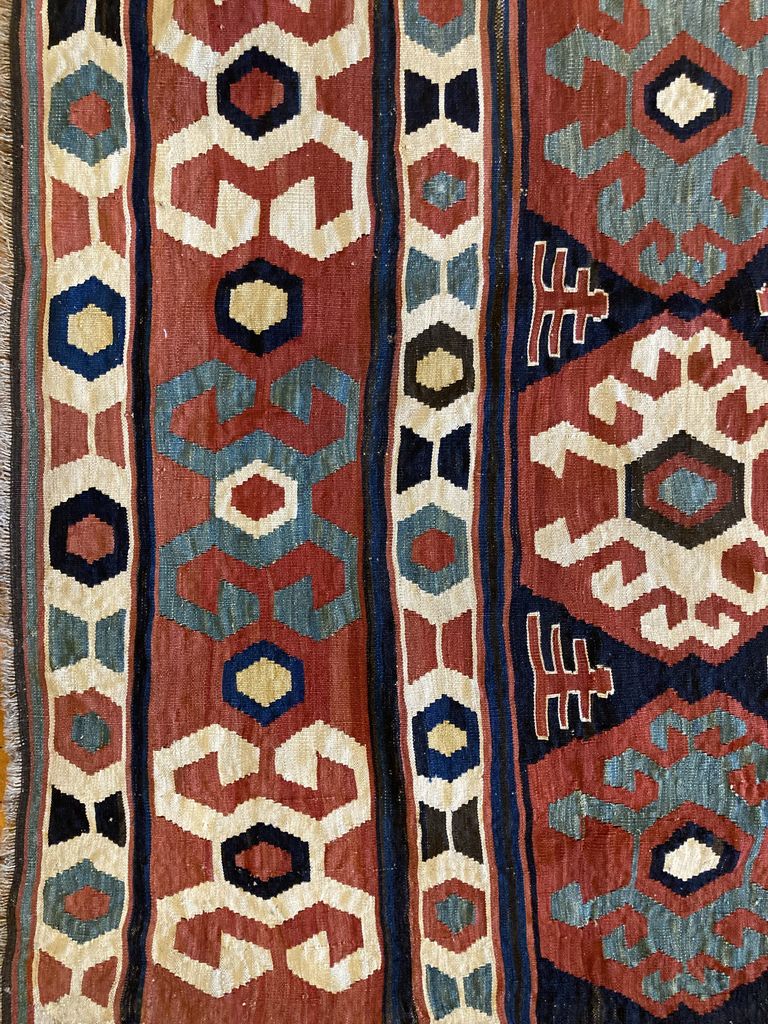 7'8" X 5'6" Antique Shahsavan Kilim