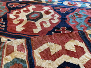 7'8" X 5'6" Antique Shahsavan Kilim