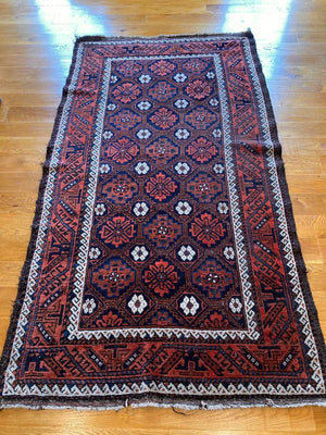 6'5" X 3'6" Antique Shirvan Kilim