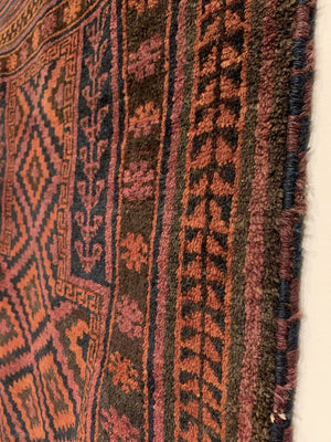 4’6” X 3’1” Antique Taimani Prayer Rug