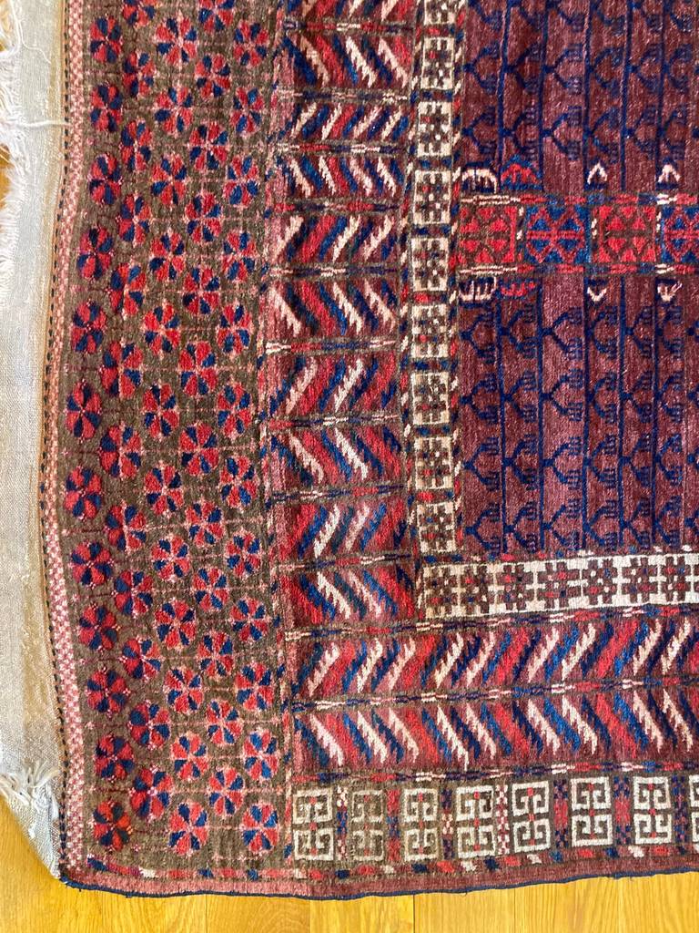 5'5" X 4'5" Antique Tekke Ensi Rug