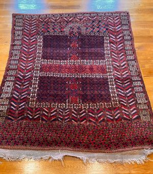 5'5" X 4'5" Antique Tekke Ensi Rug