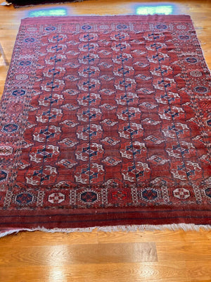 8’6” X 6’8” Antique Tekke Main Chuval Gol Rug