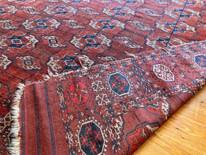 8’6” X 6’8” Antique Tekke Main Chuval Gol Rug