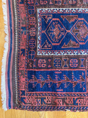 4'5" X 2'10" Antique Timuri Prayer Rug