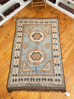 4'4" X 6'9" Antique Turkish Kars Rug