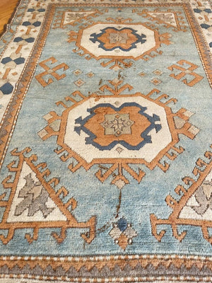 4'4" X 6'9" Antique Turkish Kars Rug