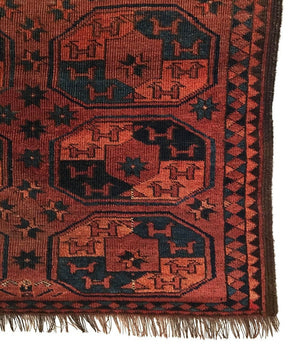 4'7" X 6'4" Antique Turkmen Ersari Rug