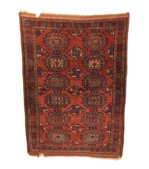 Antique Turkmen Kizil Ayak Rug