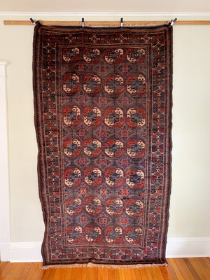 5’2” X 9’5” Antique Turkmen Main Carpet