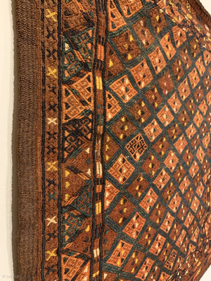 2’6” X 3’0” Antique Turkmen Yomud Torba