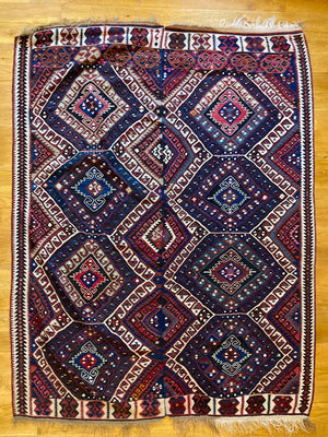 7'1" x 5'5" Antique Van Anatolian Tribal Kilim