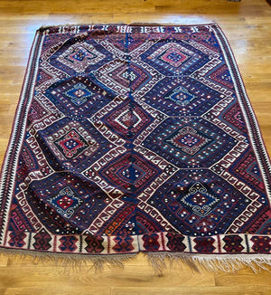 7'1" x 5'5" Antique Van Anatolian Tribal Kilim