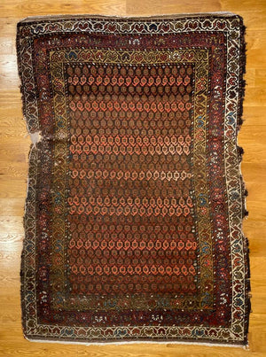 6'3" X 4'4" Antique Veramin Boteh Rug