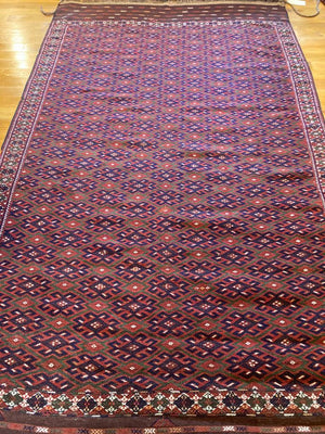 11’8” X 6’8” Antique Yamout Tribal Kilim