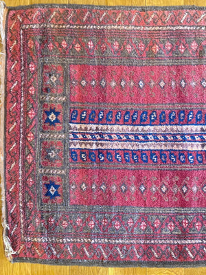 3'10" X 2'5" Baluch Prayer Rug