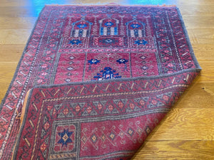 3'10" X 2'5" Baluch Prayer Rug