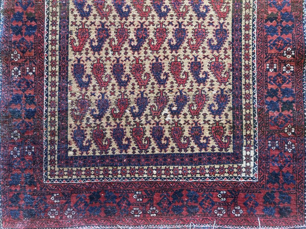 5'6" X 2'11" Camel Hair Persian Baluch Rug