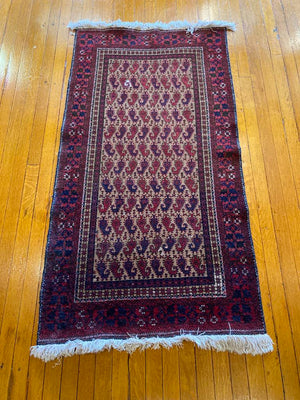 5'6" X 2'11" Camel Hair Persian Baluch Rug