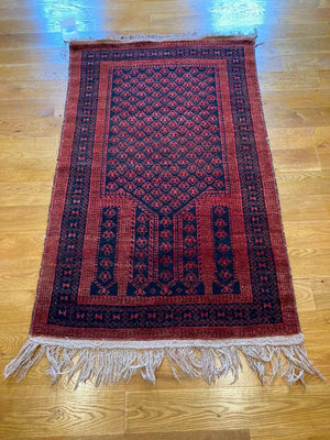 4‘8“ X 2‘10“ Dokhtar-e-Qazi Baluch Prayer Rug [040]