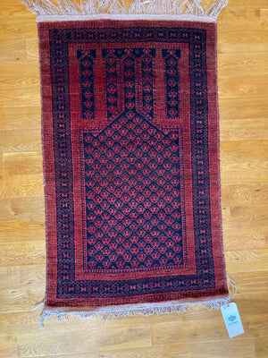 4‘8“ X 2‘10“ Dokhtar-e-Qazi Baluch Prayer Rug [040]