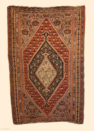 4’1" X 6’4" Fine Senneh Kilim