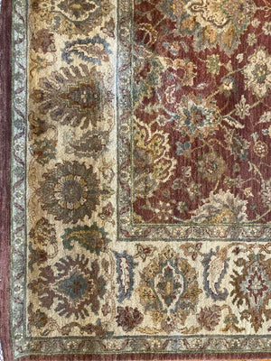 9'4" X 6'1" Fine Vintage Agra Carpet