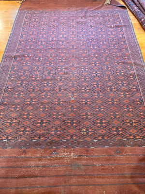 11'10" X 6'11" Fine Yomut Palas Kilim