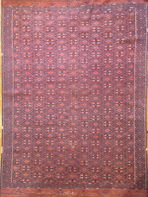 11'10" X 6'11" Fine Yomut Palas Kilim