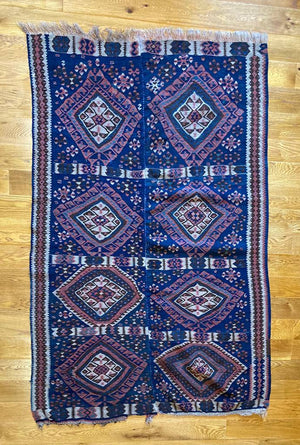 4' X 5'10" Finely Woven Tribal Van Kilim