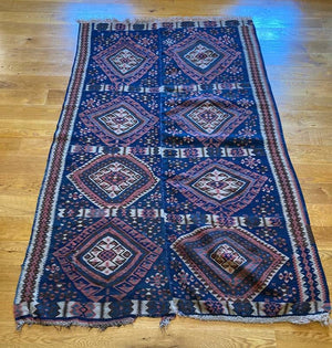 4' X 5'10" Finely Woven Tribal Van Kilim