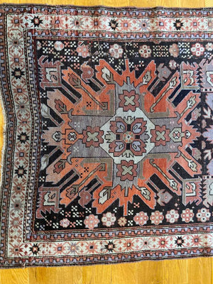 5'7" X 3'6" Karabagh Caucasian Eagle Kazak Rug