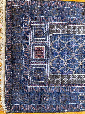 2‘9“ X 4‘7“ Kawdani Baluch Tribal Prayer Rug